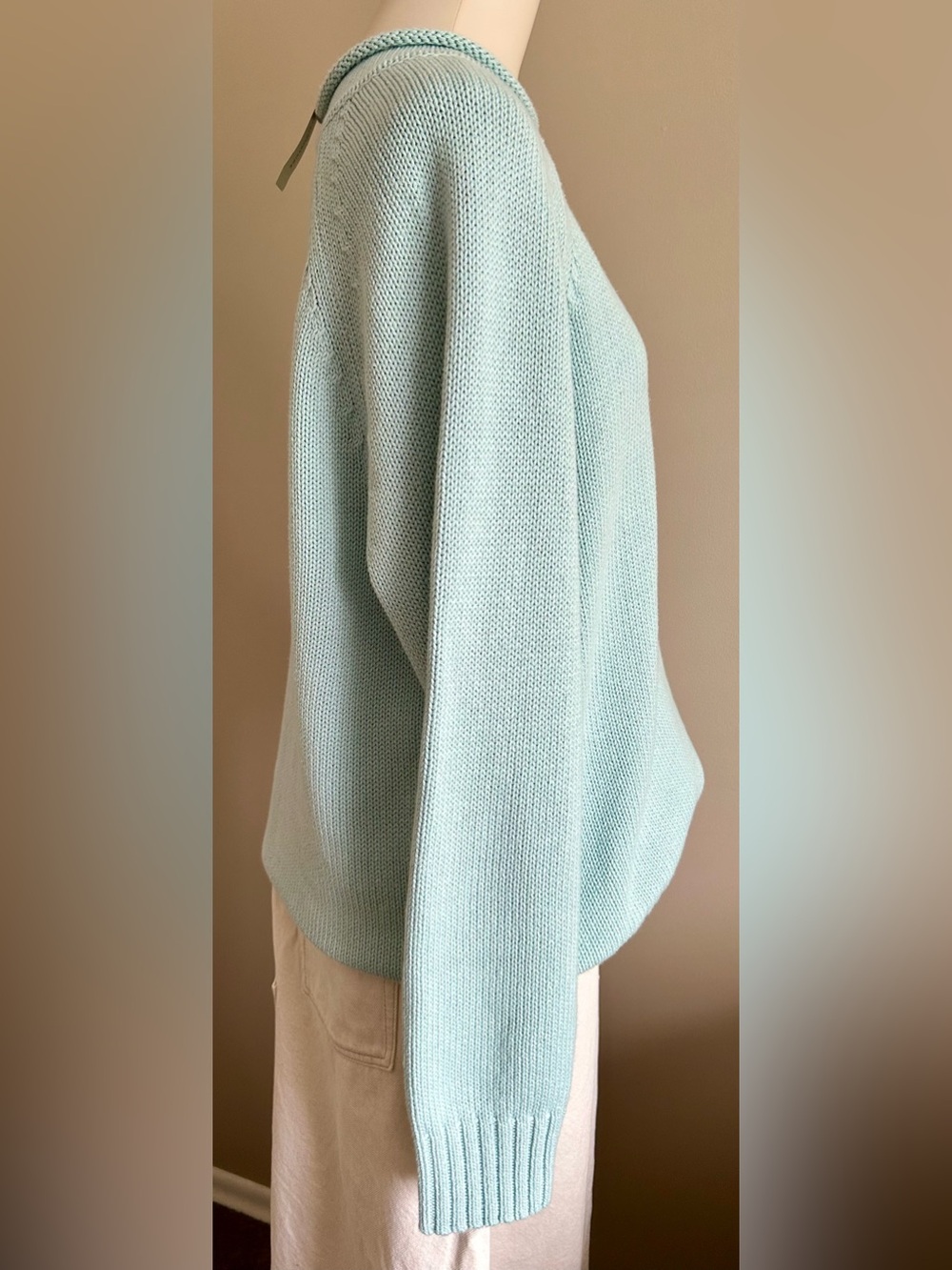 NWT- LL Bean Signature Organic Cotton Roll-Neck Logo’d Sweater - Picture 9 of 10